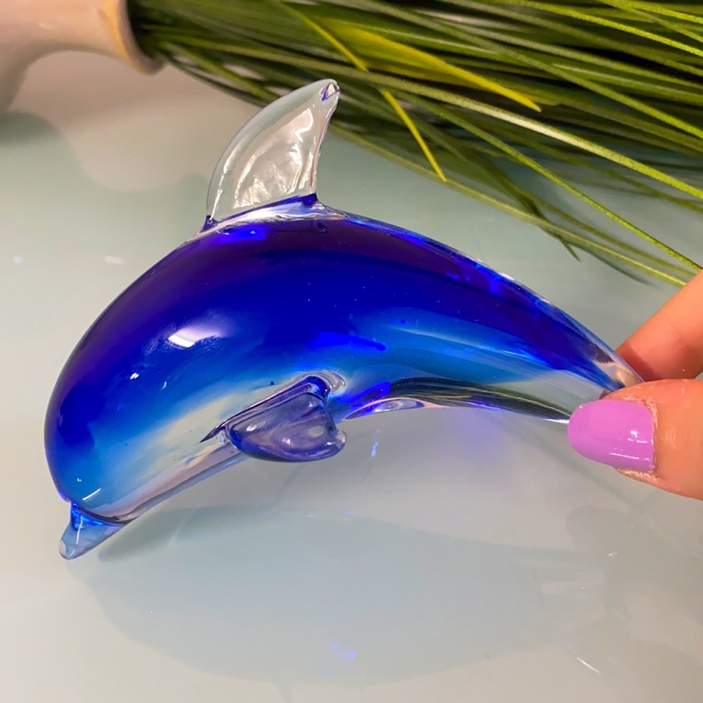 Dolphin Glass Figurine